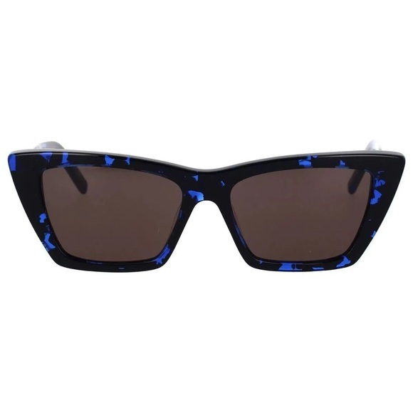 NEW SAINT LAURENT CAT EYE SUNGLASSES SL276 009 BLACK BLUE SL 276 MICA EYEWEAR - Picture 3 of 5